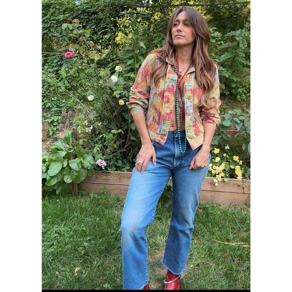 Vintage Wrangler Cropped Raw Edge Hem Straight Leg Jeans - Picture 7 of 11